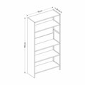 Corp biblioteca, Minerva, Tiran, 90x120x34 cm, PAL, Antracit / Stejar / Negru