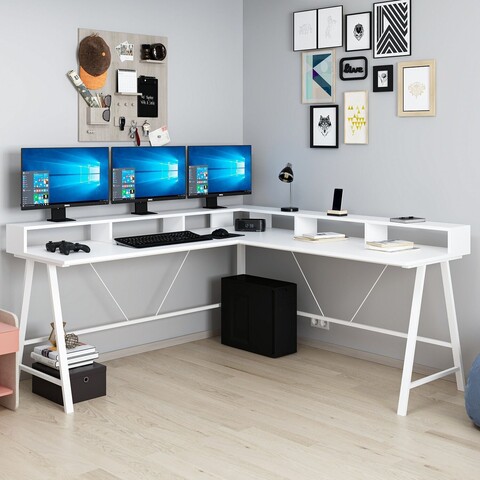 Birou, Minerva, Team, 180x90x60 cm, PAL, Alb