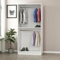 Dulap pentru haine, Minerva, Kale Anthracite White, 90x190x52 cm, PAL, Antracit/Alb