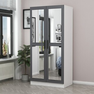 90x210x52 cm, Antracit;Alb