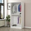 Dulap pentru haine, Minerva, Kale Mirror Anthracite White, 90x210x52 cm, PAL, Antracit/Alb