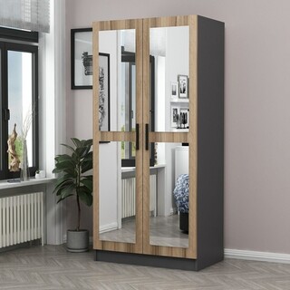 90x210x52 cm, Antracit;Stejar