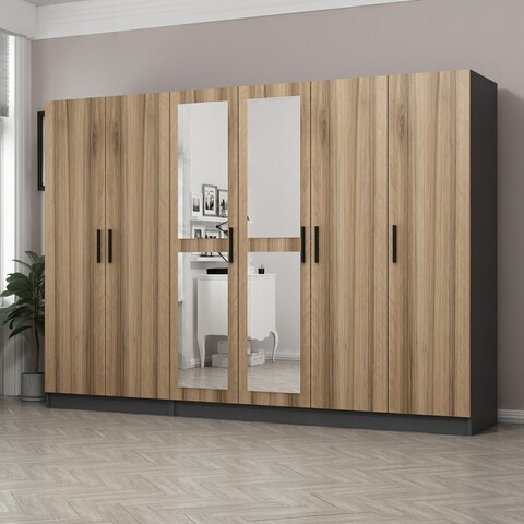 Dulap pentru haine, Minerva, Kale, 270x190x52 cm, PAL, Dore