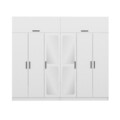 Dulap pentru haine, Minerva, Kale, 270x235x52 cm, PAL, Alb