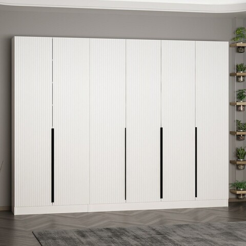 Cuier de perete, Minerva, Noah, 270x210x35 cm, PAL, Alb