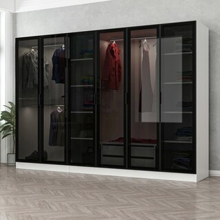 270x210x52 cm, Alb;Negru