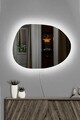 Oglinda cu Iluminare Led, Mirrorland, Piago, Oglinda acrilica;MDF, Alb