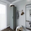 Dulap pentru haine, Miwood, Yaman 1600-040, 40x182x47 cm, PAL, Gri