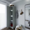 Dulap pentru haine, Miwood, Yaman 1600-040, 40x182x47 cm, PAL, Gri