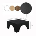 Masuta de cafea, Neostill, Collesium, 80x37x80 cm, PAL, Negru