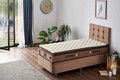 Saltea de pat, Niron, W Cotton 90x190 cm Single Size Middle Firm Mattress, Husă: %100 Bumbac tricotat, Alb/Maro