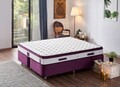 Saltea de pat, Niron, Violet 140x190 cm Double Size Middle Firm Mattress, Coperta: Tesatura tricotata, Alb/Mov