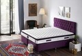 Saltea de pat, Niron, Purple 140x190 cm Double Size Padded Soft Mattress, Coperta: Tesatura tricotata, Alb/Mov