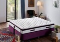 Saltea de pat, Niron, Purple 140x190 cm Double Size Padded Soft Mattress, Coperta: Tesatura tricotata, Alb/Mov