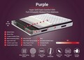 Saltea de pat, Niron, Purple 140x190 cm Double Size Padded Soft Mattress, Coperta: Tesatura tricotata, Alb/Mov