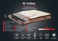 Saltea de pat, Niron, W Cotton 120x200 cm Single Size Firm Mattress, Husă: %100 Bumbac tricotat, Alb/Maro
