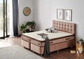 Saltea de pat, Niron, W Cotton 200x200 cm Double Size Firm Mattress, Husă: %100 Bumbac tricotat, Alb/Maro