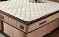 Saltea de pat, Niron, W Cotton 200x200 cm Double Size Firm Mattress, Husă: %100 Bumbac tricotat, Alb/Maro