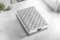 Saltea de pat, Niron, Visco Fusion 200x200 cm Double Size Memory Foam and Pocket Spring Luxury Soft Mattress, Husă: țesătură specială din bumbac tricotat , Alb