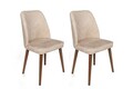 Set scaune 4 piese, Nmobb, Dallas-550 V4, Metal, Bej / Nuc