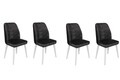 Set scaune 4 piese, Nmobb, Dallas-587 V4, Metal, Antracit/Alb