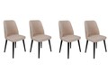 Set scaune 4 piese, Nmobb, Tutku-306 V4, Metal, Crem/Negru