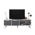 Comoda TV, Odessa, Noyan, 150x30x48 cm, PAL, Alb / Antracit