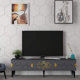 180x44.6x29.6 cm, Antracit;Auriu