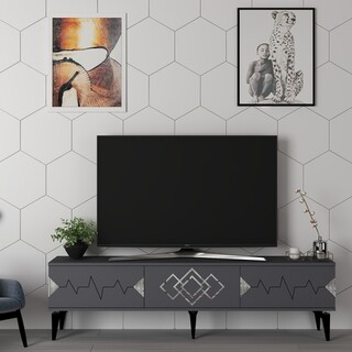 180x44.6x29.6 cm, Antracit;Argintiu