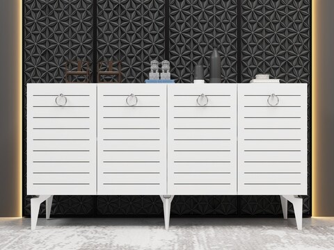 Consola, Olivia, Arona, 150x79x40 cm, PAL , Alb