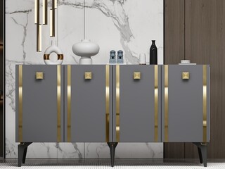 150x79x40 cm, Antracit;Auriu