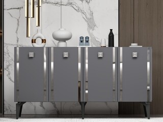 150x79x40 cm, Antracit;Argintiu