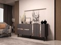 Consola, Olivia, Vania, 150x40x79 cm, PAL , Antracit / Argintiu