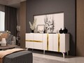 Consola, Olivia, Vania, 150x40x79 cm, PAL , Alb/Auriu