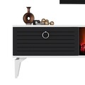 Comoda TV, Olivia, Arona Fireplace, 150x44.6x29.6 cm, PAL , Alb / Antracit