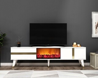 150x50x29.6 cm, Alb;Auriu