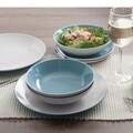 Serviciu de masa 12 piese, Sabichi, St Ives Duck Egg, ceramica, alb/bleu