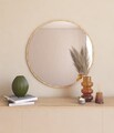 Oglinda decorativa, Siam, Ozze, 60x60x2 cm, MDF , Natural