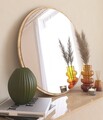Oglinda decorativa, Siam, Ozze, 60x60x2 cm, MDF , Natural