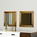 Set 2 oglinzi decorative, Siam, Bale, MDF , Auriu