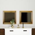 Set 2 oglinzi decorative, Siam, Bale, MDF , Auriu