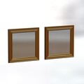 Set 2 oglinzi decorative, Siam, Bale, MDF , Auriu