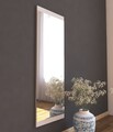 Oglinda decorativa, Siam, Azus, 40x120x2 cm, MDF , Alb
