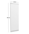 Oglinda decorativa, Siam, Azus, 40x120x2 cm, MDF , Alb