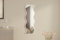 Oglinda decorativa, Siam, Safi, 40x120x2 cm, MDF , Alb