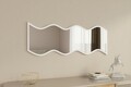 Oglinda decorativa, Siam, Safi, 40x120x2 cm, MDF , Alb