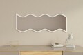 Oglinda decorativa, Siam, Safi, 40x120x2 cm, MDF , Alb