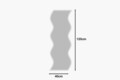 Oglinda decorativa, Siam, Safi, 40x120x2 cm, MDF , Alb