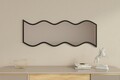 Oglinda decorativa, Siam, Safi, 40x120x2 cm, MDF , Alb/Negru