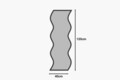 Oglinda decorativa, Siam, Safi, 40x120x2 cm, MDF , Alb/Negru